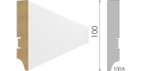 Напольный плинтус МДФ STELLA 100А Белый