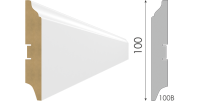 Напольный плинтус МДФ STELLA 100B Белый