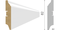 Напольный плинтус МДФ STELLA 82 Белый