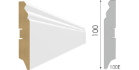 Напольный плинтус МДФ STELLA 100E Белый