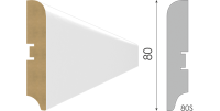 Напольный плинтус МДФ STELLA 80S Белый