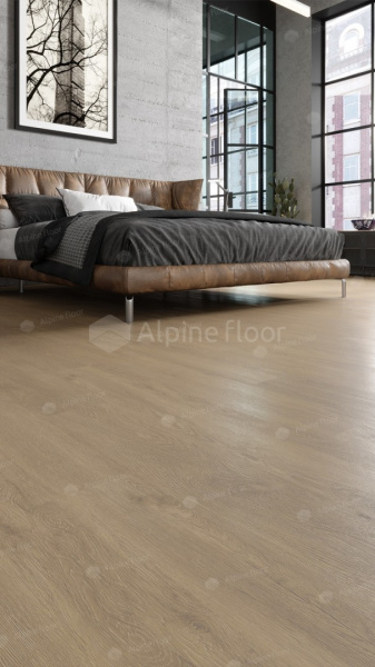 Кварц-виниловая напольная плитка серии ALPINE FLOOR EASY LINE ДУБ КРЕМОВЫЙ ECO 3-23