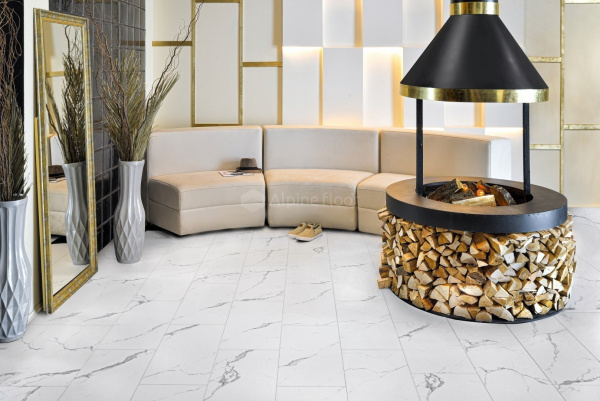 Кварц-виниловая напольная плитка серии ALPINE FLOOR LIGHT STONE Гранд Каньон ECO-15-8