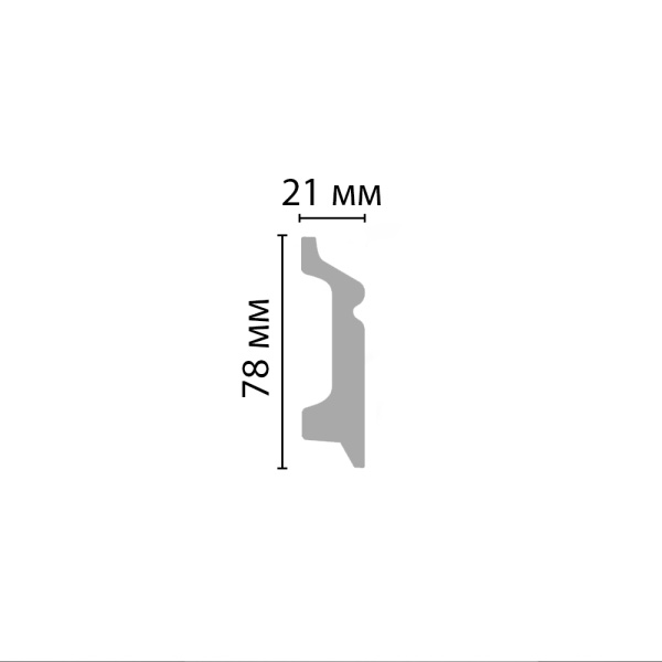 Плинтус напольный DECOMASTER D122-16ДМ (78*21*2400мм)