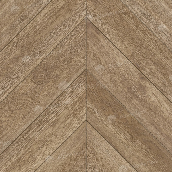 Кварц-виниловая напольная плитка серии ALPINE FLOOR CHEVRON ALPINE LVT Макадамия Chevron