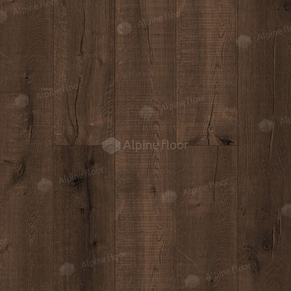 Каменно-полимерная напольная плитка серии ALPINE FLOOR REAL WOOD SPC ламинат Дуб Мокка ECO 2-2