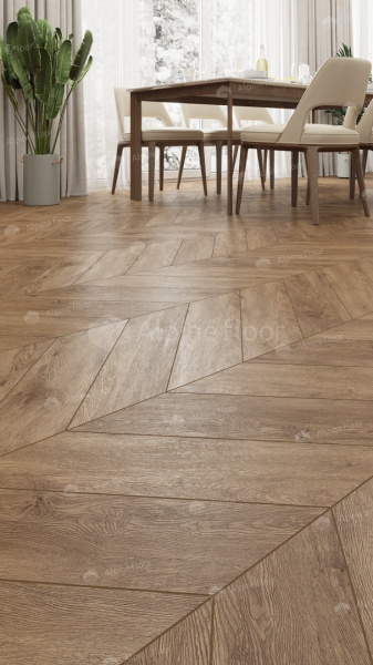 Кварц-виниловая напольная плитка серии ALPINE FLOOR CHEVRON ALPINE LVT Гевуина Chevron