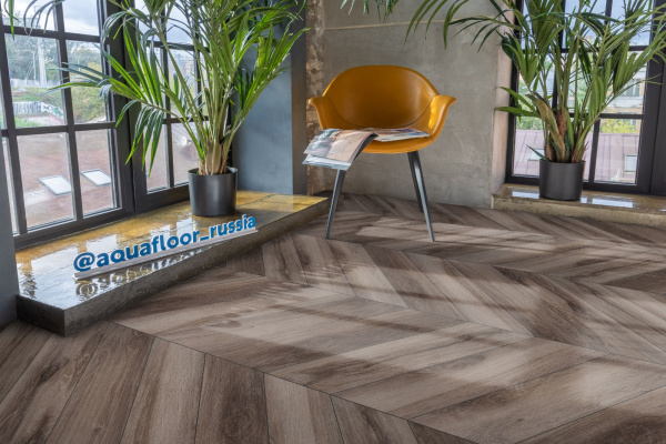 Виниловый ламинат AQUAFLOOR Parquet Chevron Glue AF2554PGCh