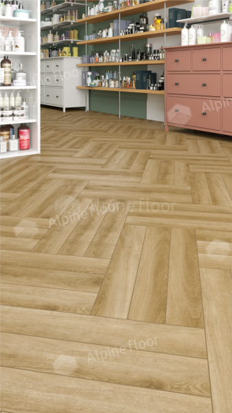 Ламинат Alpine Floor коллекции HERRINGBONE 12 PRO Ламинат Дуб Эльзас LF106-02